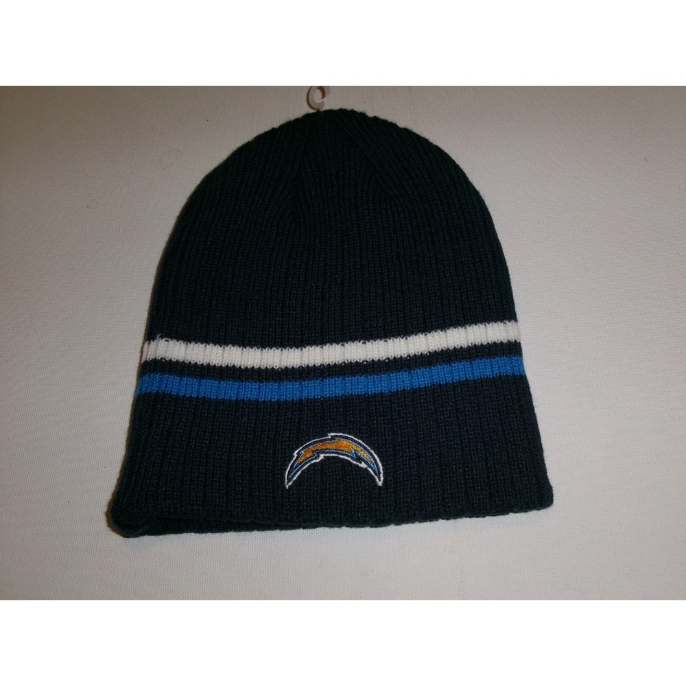 SAN DIEGO CHARGERS   KNIT BEANIE TOBOGGAN Y2K 00s HAT CAP VINTAGE DEADSTOCK BK